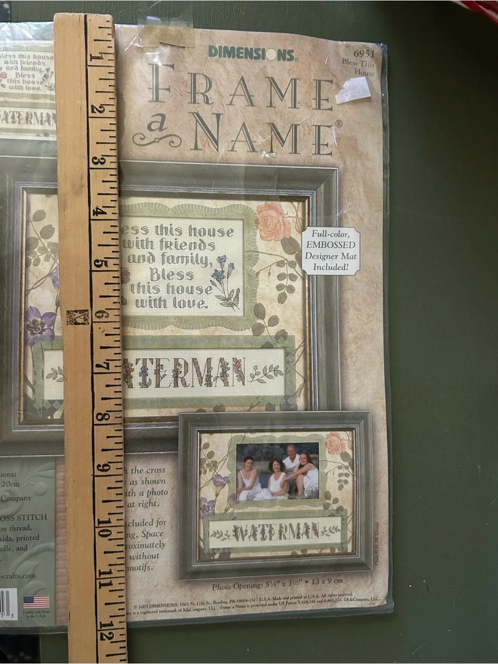 Dimensions Frame a Name 6951 Cross Stitch Kit Bless this House NEW